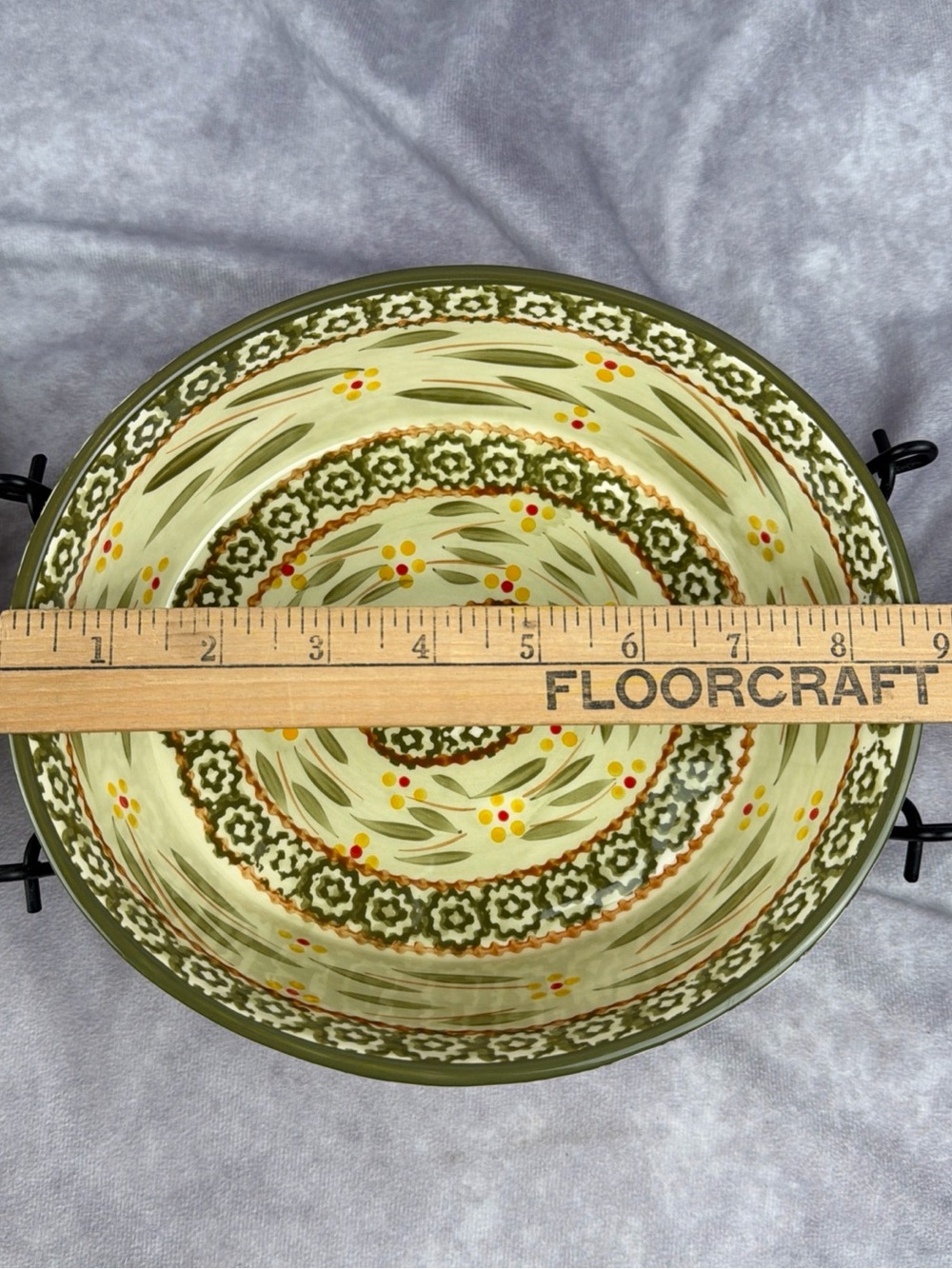 Temp-Tations By Tara Covered Hen Casserole Dish Old World Green 1.5 Qt W/Basket - Picture 9 of 17